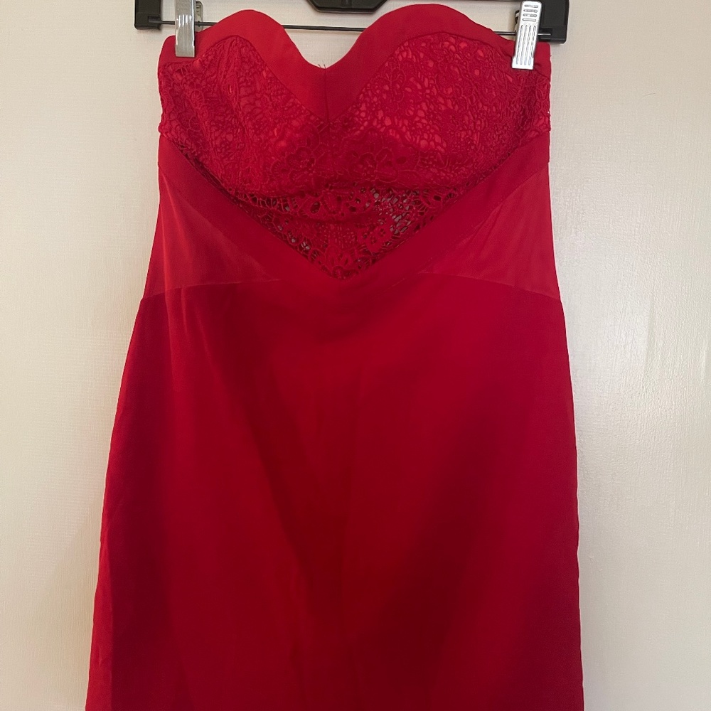 Red StraplessDress
